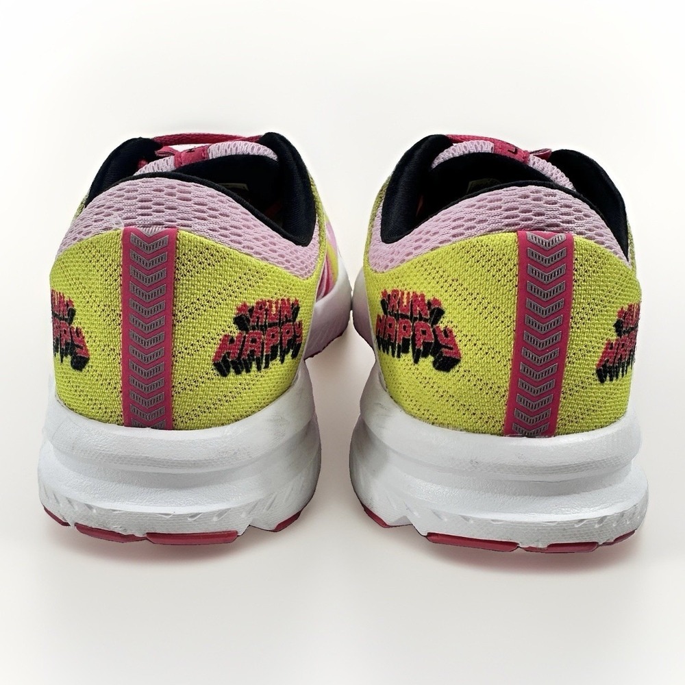 Brooks Launch 6 Run Happy Women's Running Shoes Pink Yellow White Size 8.5 B - Picture 4 of 10